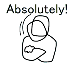 Yes-No man (english) sticker #2526689