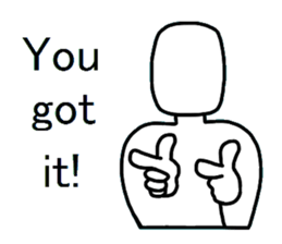 Yes-No man (english) sticker #2526693