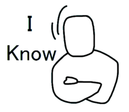 Yes-No man (english) sticker #2526701