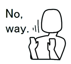 Yes-No man (english) sticker #2526707