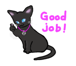 black cat lock sticker #2528981