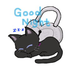 black cat lock sticker #2528983