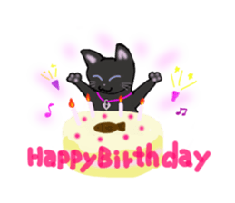 black cat lock sticker #2528987