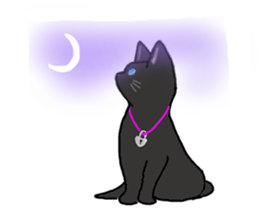 black cat lock sticker #2528992