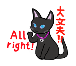 black cat lock sticker #2528997