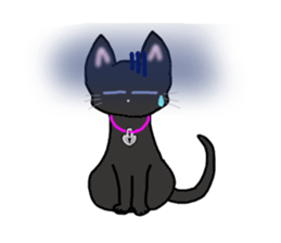 black cat lock sticker #2529000