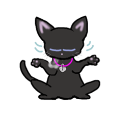 black cat lock sticker #2529001