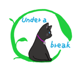 black cat lock sticker #2529002