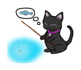 black cat lock sticker #2529005