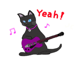 black cat lock sticker #2529012