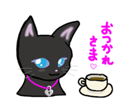 black cat lock sticker #2529013