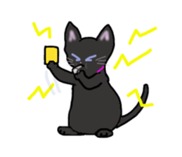 black cat lock sticker #2529014