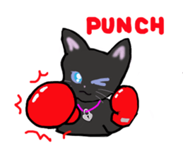 black cat lock sticker #2529017