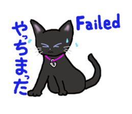 black cat lock sticker #2529018