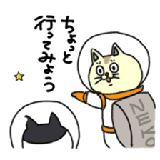 Cat and the universe sticker #2529506