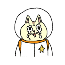 Cat and the universe sticker #2529524