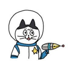 Cat and the universe sticker #2529527