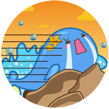 Wolee, the cutest little whale sticker #2529704