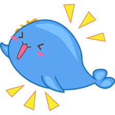 Wolee, the cutest little whale sticker #2529724