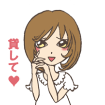 Asking importunately girl sticker #2530902