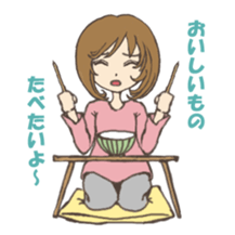 Asking importunately girl sticker #2530905