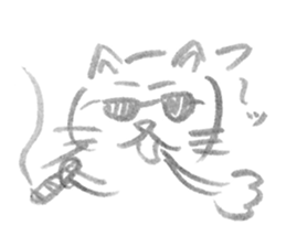 A cat full of emotions. sticker #2531181