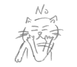 A cat full of emotions. sticker #2531188
