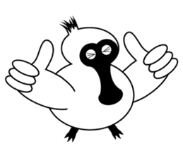 PumPum , the fat Black-faced Spoonbill sticker #2532897