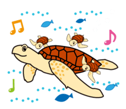 The baby sea turtles of Yakushima sticker #2533522