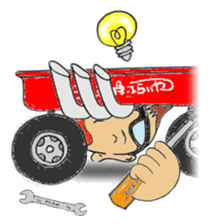 Little-Red-wagon BABY sticker #2533568