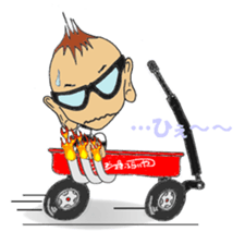 Little-Red-wagon BABY sticker #2533569