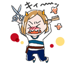 Let's Go hairdresser sticker #2534190