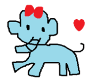 baby bunnyandelephant sticker #2535916