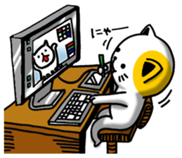 working a cat sticker #2536145
