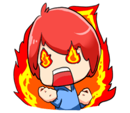 J : The red haired boy sticker #2536840