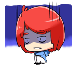 J : The red haired boy sticker #2536843