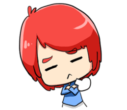 J : The red haired boy sticker #2536845