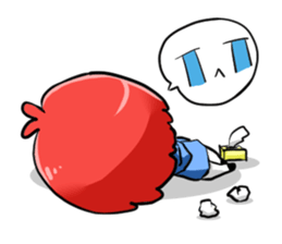 J : The red haired boy sticker #2536846