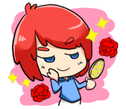 J : The red haired boy sticker #2536847