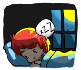 J : The red haired boy sticker #2536850