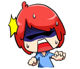 J : The red haired boy sticker #2536851