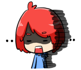J : The red haired boy sticker #2536855