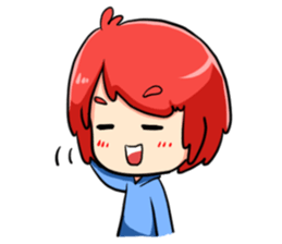 J : The red haired boy sticker #2536857
