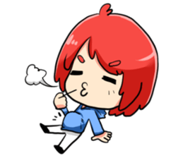 J : The red haired boy sticker #2536860