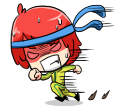 J : The red haired boy sticker #2536861
