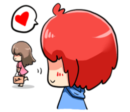 J : The red haired boy sticker #2536863