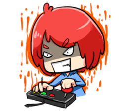 J : The red haired boy sticker #2536864