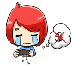 J : The red haired boy sticker #2536867