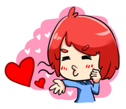 J : The red haired boy sticker #2536869