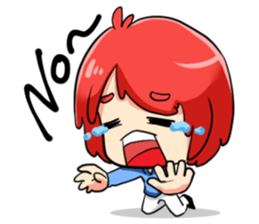 J : The red haired boy sticker #2536870